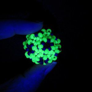Uranium glass Beaded Bead